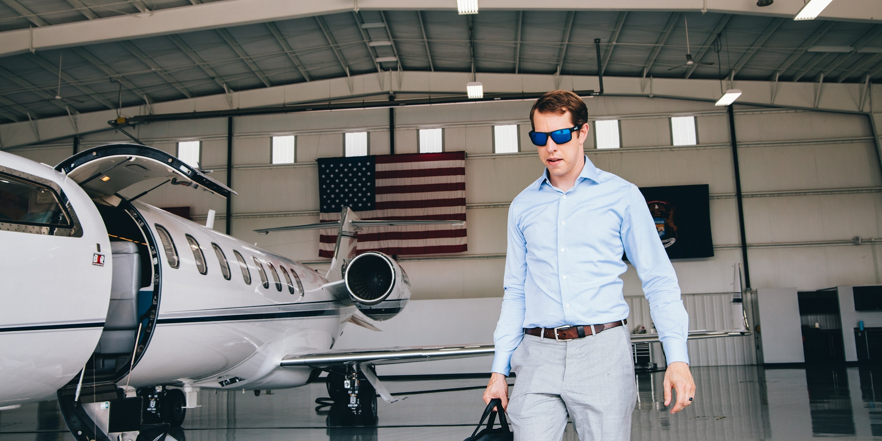 Brad Keselowski and Chief Pilot John Gorman
